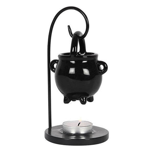 Ceramic hanging cauldron oil burner with stand 17cm Decor The Crystal and Wellness Warehouse 